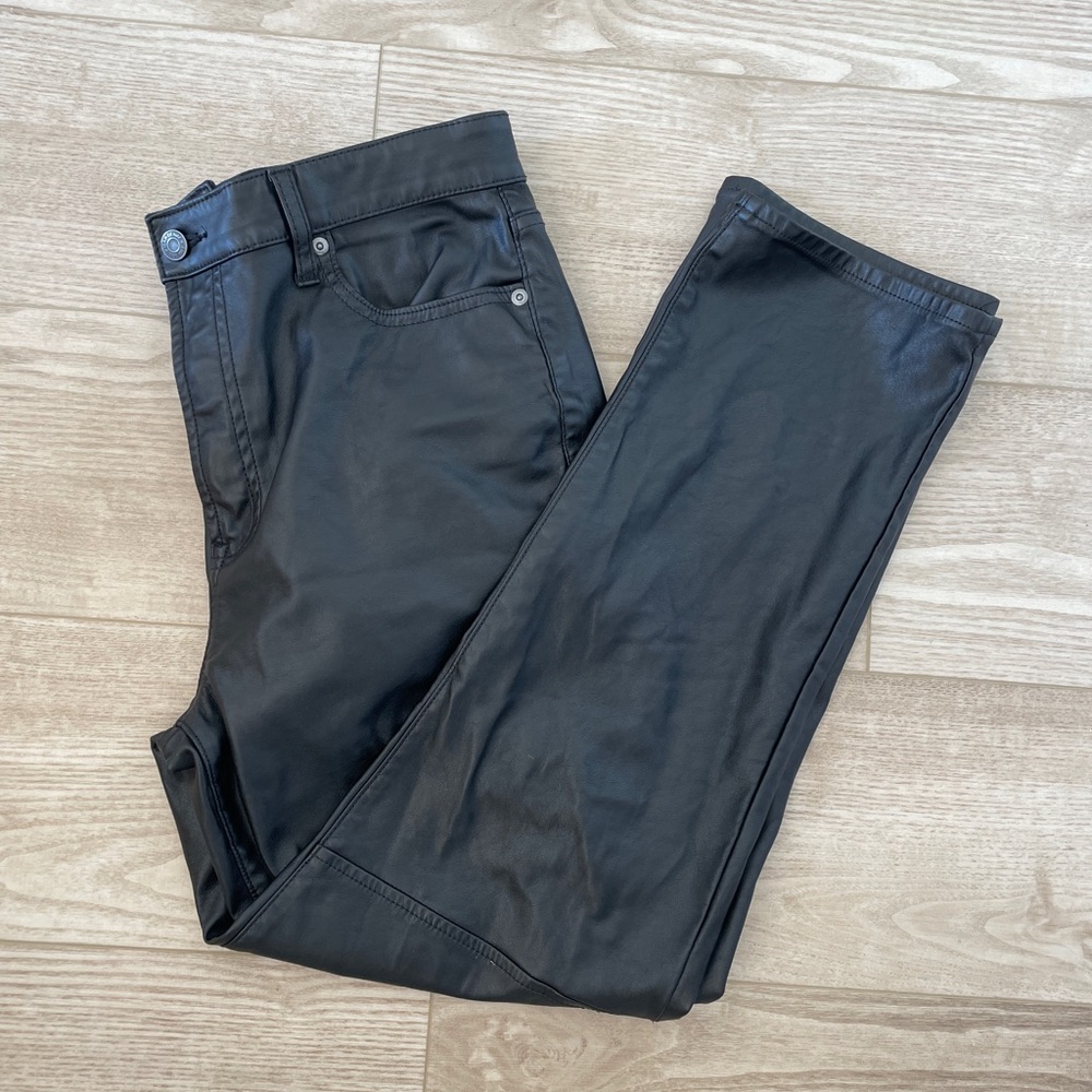 Leather pants straight leg